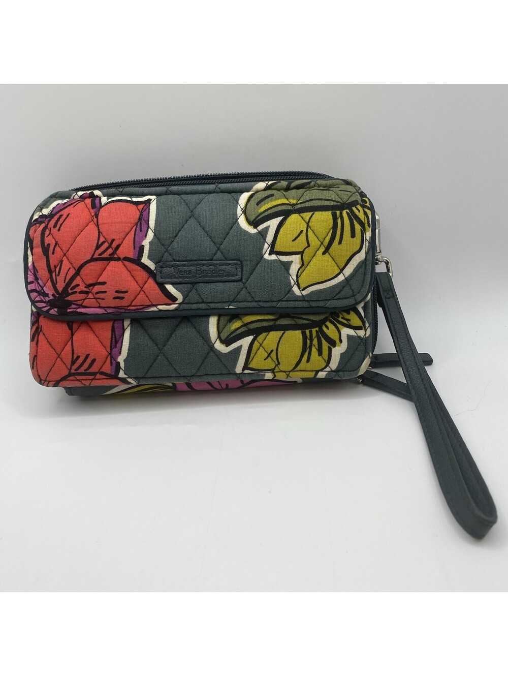 Vera Bradley RFID Protection Grab & Go Wristlet Wallet “Falling Flowers”